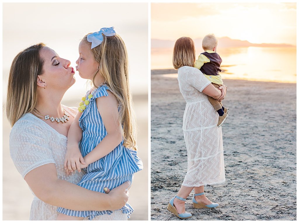 Great Salt Lake Mom and Kids